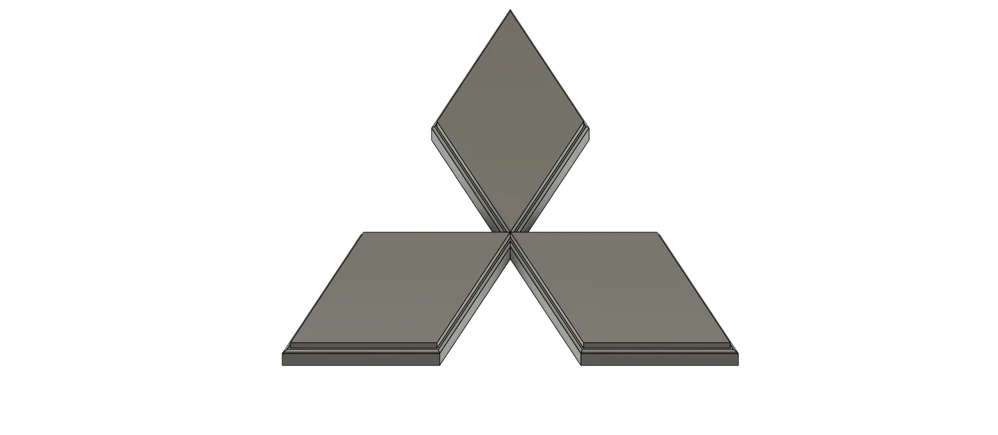 Mô hình logo Mitsubishi 3D trang trí bàn làm việc cực đẹp - Image 1