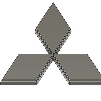 Mô hình logo Mitsubishi 3D trang trí bàn làm việc cực đẹp