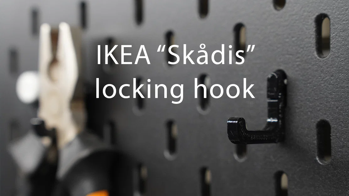 Bộ phụ kiện móc treo và giá giấy cho bảng IKEA Skådis in 3D - Image 1
