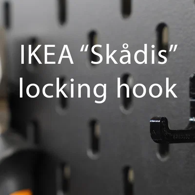 Bộ phụ kiện móc treo và giá giấy cho bảng IKEA Skådis in 3D