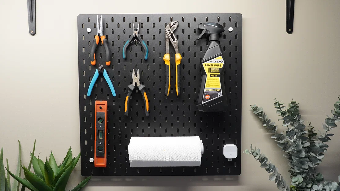 Bộ phụ kiện móc treo và giá giấy cho bảng IKEA Skådis in 3D - Image 2