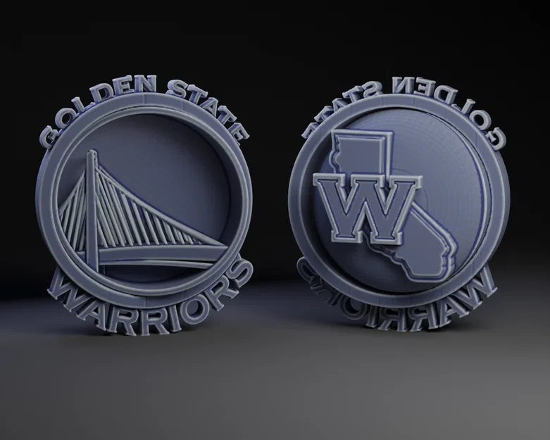 Mô hình logo 3D Golden State Warriors độc đáo cho fan bóng rổ - Image 1