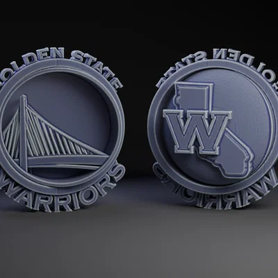 Mô hình logo 3D Golden State Warriors độc đáo cho fan bóng rổ