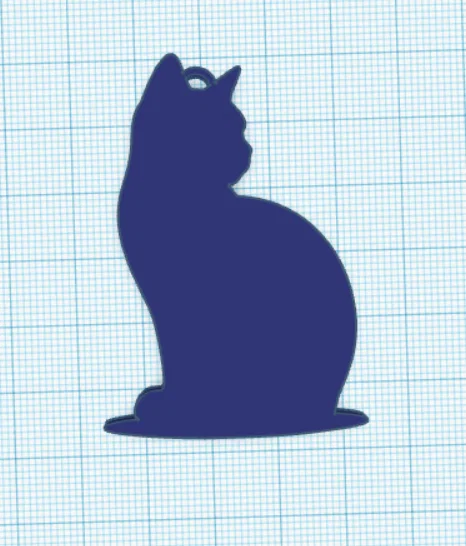 Móc khóa hình mèo (Cat keychain) dễ thương in 3D - Image 1