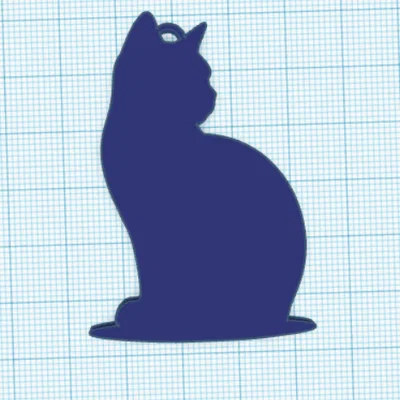Móc khóa hình mèo (Cat keychain) dễ thương in 3D