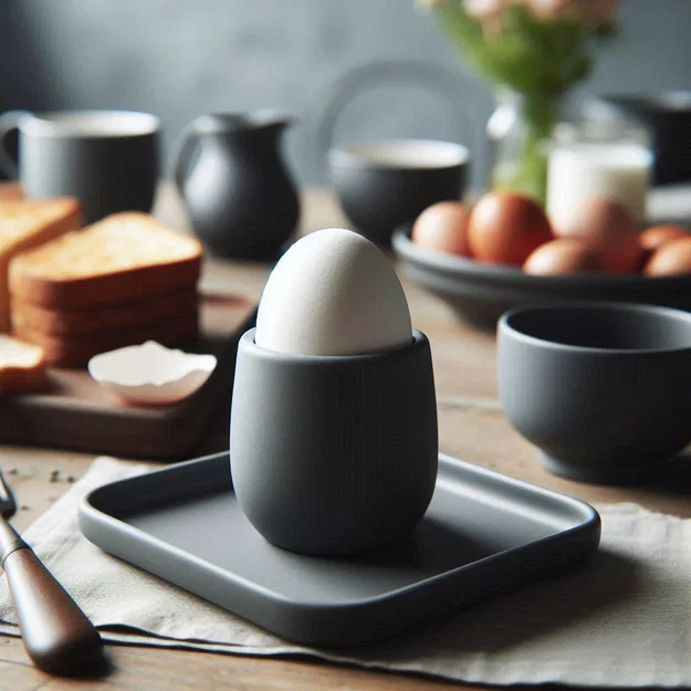 Bộ cốc đựng trứng kèm đĩa lót thiết kế hiện đại (Egg Cup with Coaster) - Image 1