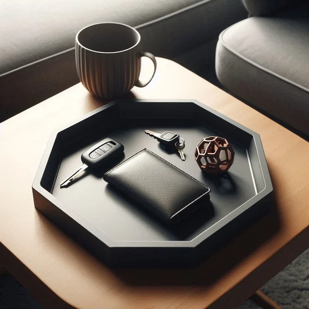 Khay Bát Giác Để Chìa Khóa & Ví (Octagonal Key & Wallet Tray) - Image 1