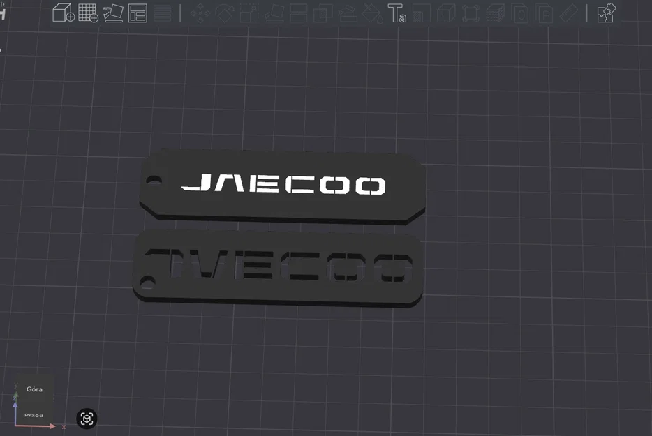Móc khóa JAECOO in 3D cá tính cho xe hơi - Thiết kế tối giản - Image 3