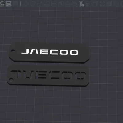 Móc khóa JAECOO in 3D cá tính cho xe hơi - Thiết kế tối giản