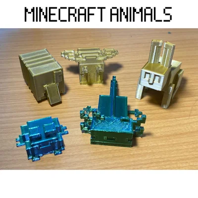 Bộ sưu tập mô hình Minecraft Animals in 3D cực chất