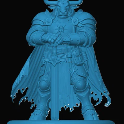 Mô hình Minotaur Paladin cho game RPG