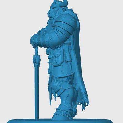 Mô hình Minotaur Paladin cho game RPG