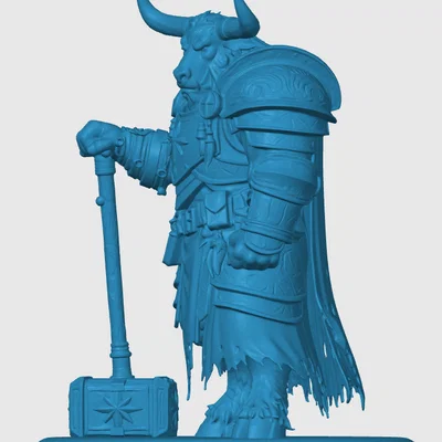 Mô hình Minotaur Cleric cho game RPG