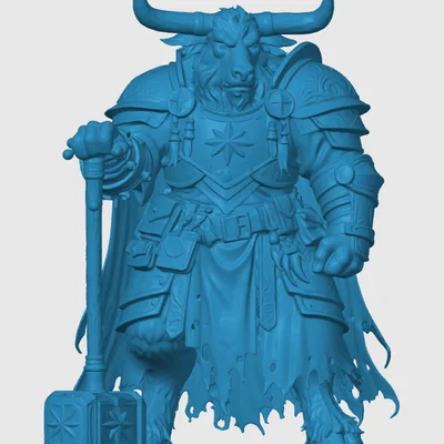 Mô hình Minotaur Cleric cho game RPG