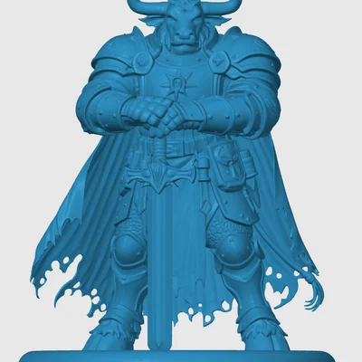 Mô hình Minotaur Paladin cho game RPG