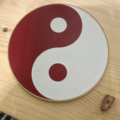 Mô hình in 3D biểu tượng Âm Dương (Yin Yang) trang trí nghệ thuật