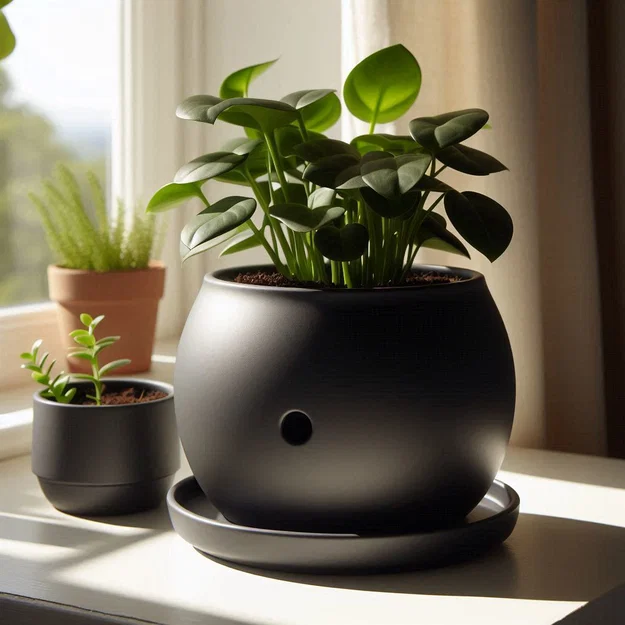 Chậu Cây Tròn Tự Tưới Nước (Round Self-Watering Plant Pot, Planter) - Image 1