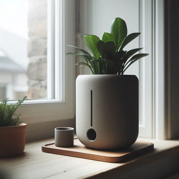 Chậu Cây Tự Tưới Nước Tối Giản - Image 1