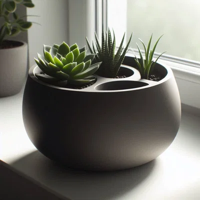 Chậu Trồng Cây Tự Tưới Tròn (Round Self Watering Design Planter)