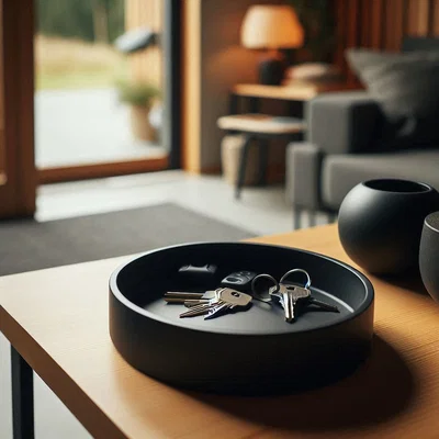 Khay đựng chìa khóa tròn thiết kế hiện đại - In 3D siêu dễ