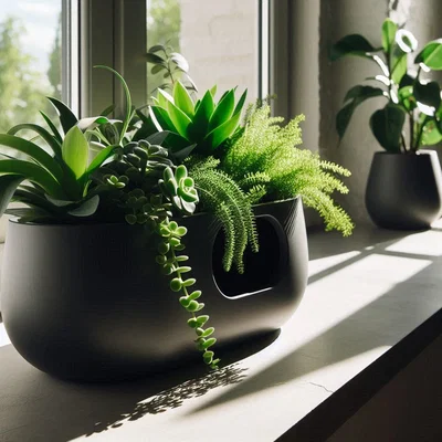 Chậu Cây Tự Tưới Thiết Kế Hiện Đại (Self Watering Design Planter)