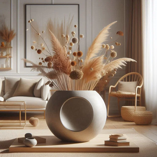 Bình Hoa Tròn Phong Cách Nordic (Nordic Circular Vase) - Image 1