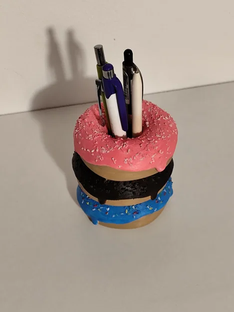 Khay Cắm Bút Hình Bánh Donut Xếp Chồng (Stacked Donuts Pen/Pencil Holder) - Image 3