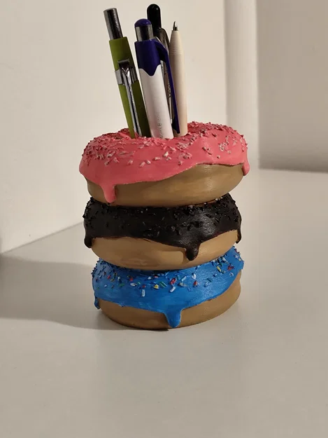Khay Cắm Bút Hình Bánh Donut Xếp Chồng (Stacked Donuts Pen/Pencil Holder) - Image 4