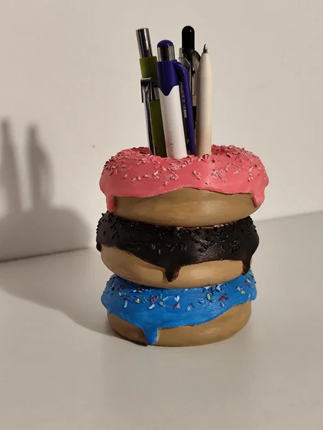 Khay Cắm Bút Hình Bánh Donut Xếp Chồng (Stacked Donuts Pen/Pencil Holder) - Image 5