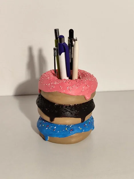 Khay Cắm Bút Hình Bánh Donut Xếp Chồng (Stacked Donuts Pen/Pencil Holder) - Image 6
