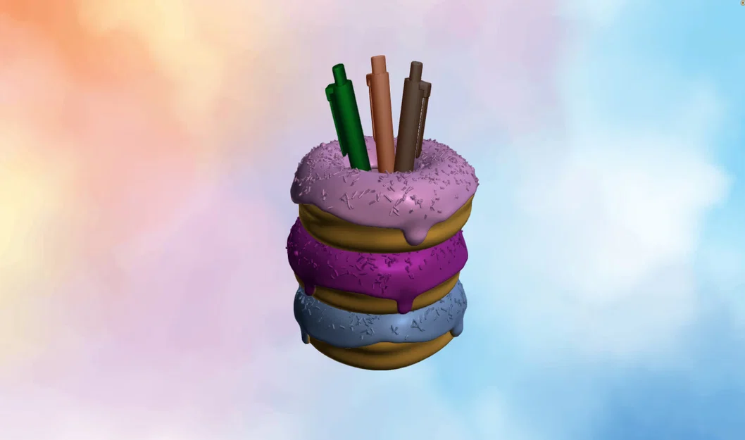 Khay Cắm Bút Hình Bánh Donut Xếp Chồng (Stacked Donuts Pen/Pencil Holder) - Image 7