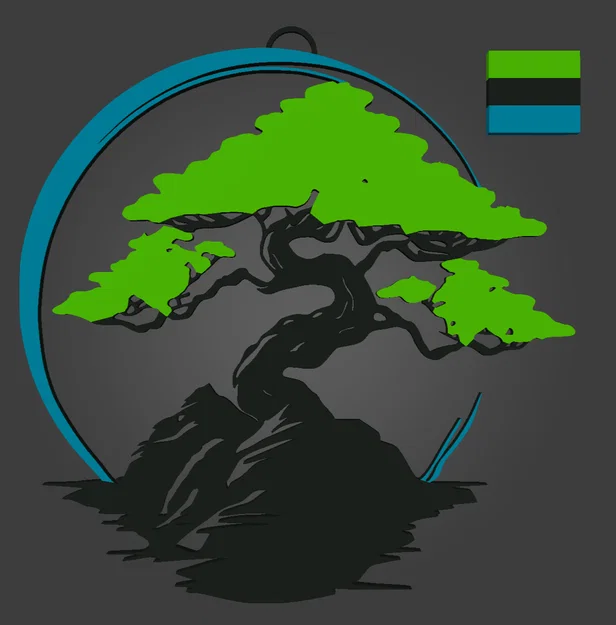 Bonsai Ánh Trăng – Wall Art Nhiều Màu (Glow in the Dark) - Image 1