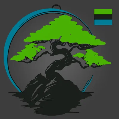 Bonsai Ánh Trăng – Wall Art Nhiều Màu (Glow in the Dark)