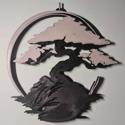 Bonsai Ánh Trăng – Wall Art Nhiều Màu (Glow in the Dark)