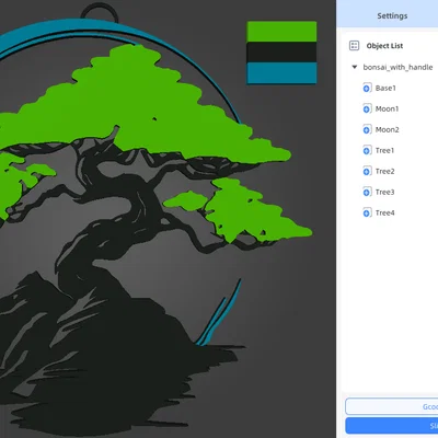 Bonsai Ánh Trăng – Wall Art Nhiều Màu (Glow in the Dark)