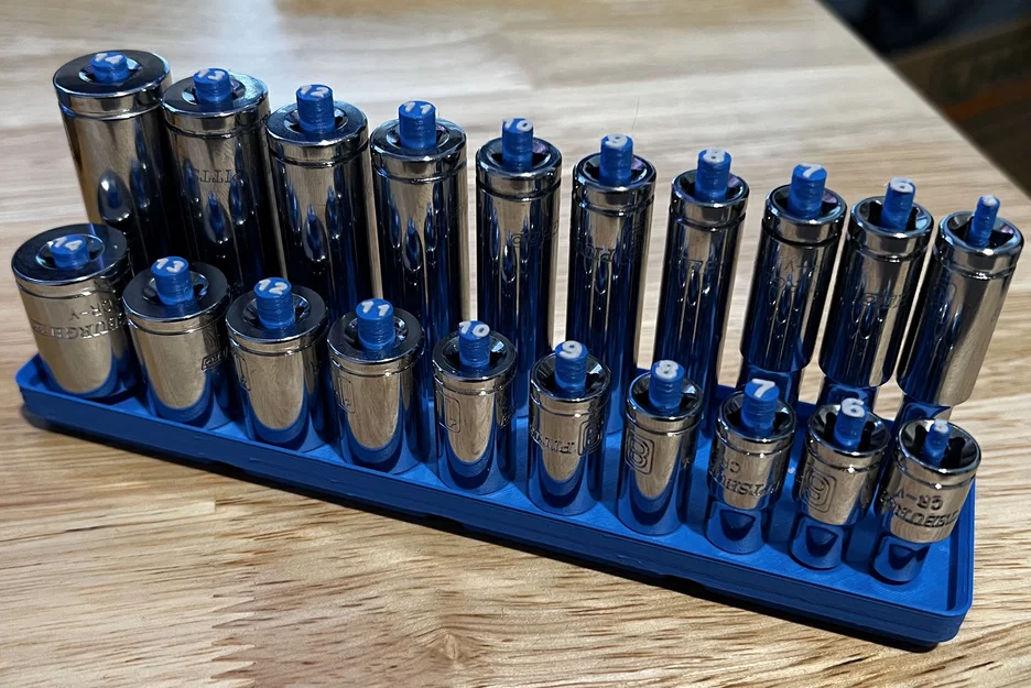 Khay tuýp Gridfinity Peg/Dựng 1/4" Drive Metric & SAE (Thường + Sâu) - Image 3