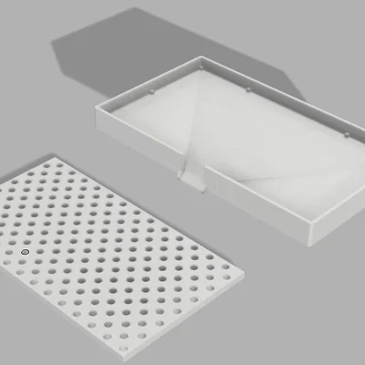 Khay để xà phòng & miếng rửa chén cạnh bồn rửa có rãnh thoát nước