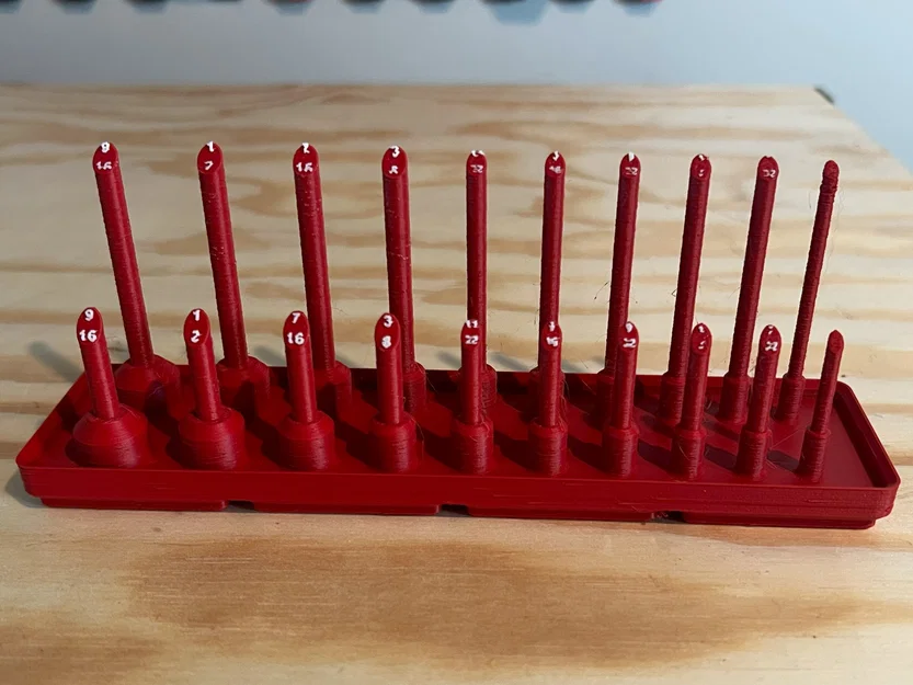 Khay tuýp Gridfinity Peg/Dựng 1/4" Drive Metric & SAE (Thường + Sâu) - Image 6