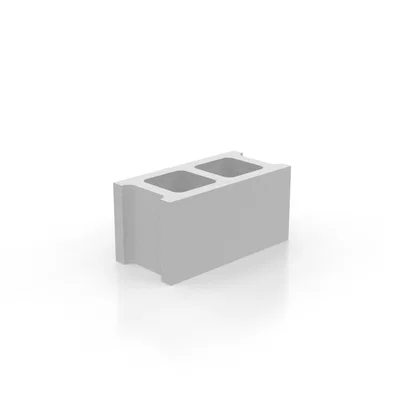 Gạch Cinder Block tỉ lệ 1:48 (Concrete Masonry Unit/CMU)