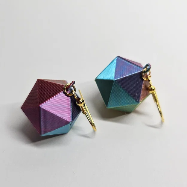 Bông tai đa diện Icosahedron & Dodecahedron - Image 2