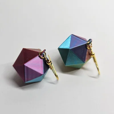 Bông tai đa diện Icosahedron & Dodecahedron