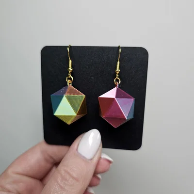 Bông tai đa diện Icosahedron & Dodecahedron