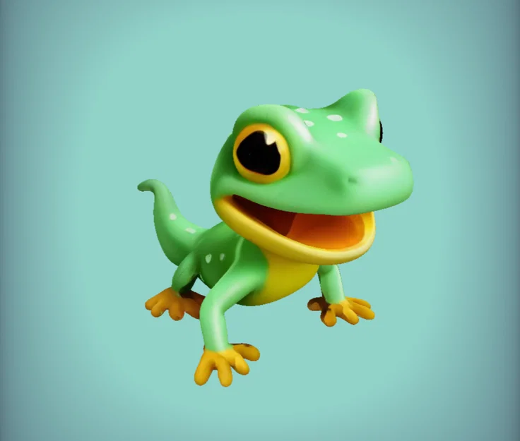 Mô hình 3D chú kỳ giông Baby Salamander đáng yêu - Image 1