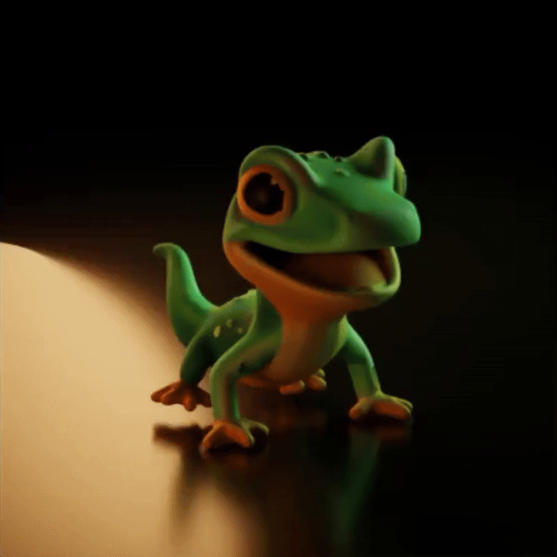 Mô hình 3D chú kỳ giông Baby Salamander đáng yêu