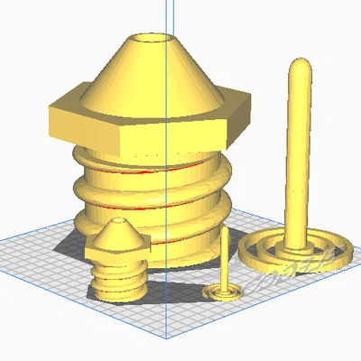 Mô hình đồ chơi Fidget Nozzle cỡ lớn cho người yêu in 3D