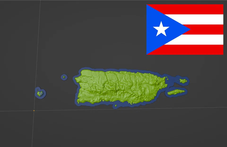 Bản đồ địa hình Puerto Rico, USA (PR) - Image 1