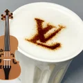 Khuôn tạo hình bọt cà phê họa tiết Louis Vuitton sang trọng - Thumbnail 1