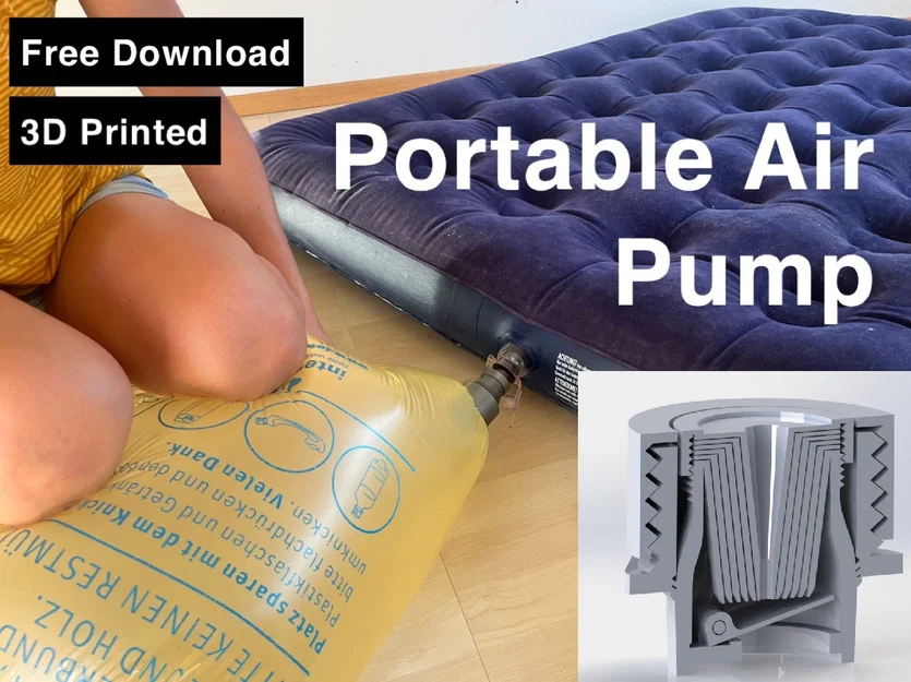 Bơm nệm hơi in 3D hoàn toàn (Fully 3D-Printed Air Mattress Pump) - Image 1