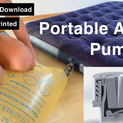Bơm nệm hơi in 3D hoàn toàn (Fully 3D-Printed Air Mattress Pump)
