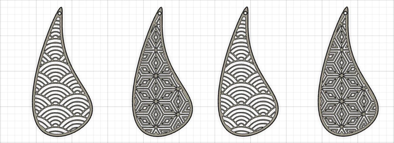 Mẫu bông tai thời trang 3D tinh tế với nhiều họa tiết độc đáo - Image 3